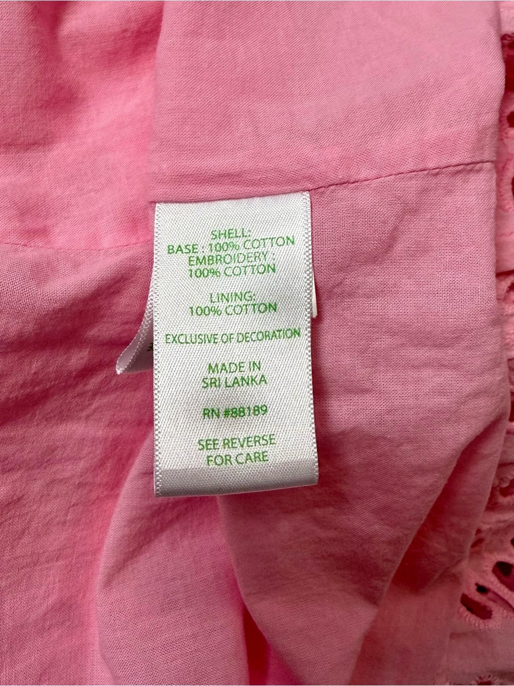 Lilly Pulitzer Bekah Eyelet Tunic Dress Peony Pink 3/4 Sleeve M - Picture 13 of 16
